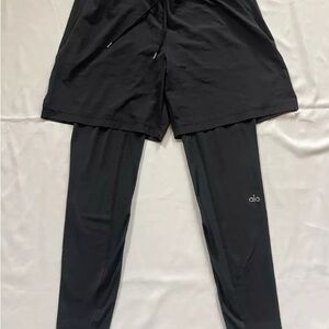 Alo Black Shorts with Leggings